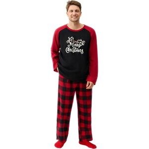 Giggling Getup Red Black Plaid Adult Mens Christmas Pajamas Set XL
